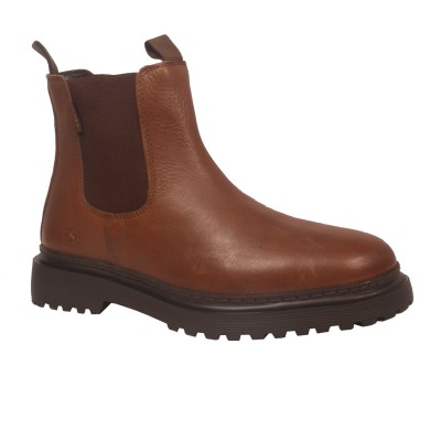 TSF ZENUINE LEATHER  FORMAL ZIP BOOT FOR MEN (TAN)